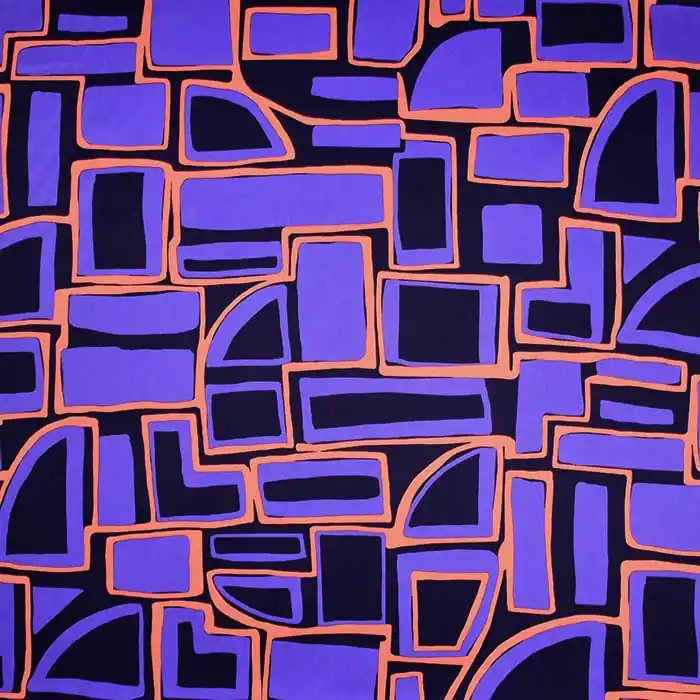 Highlight Satin, Baumwolle, geometrisch, 29820-005, violett