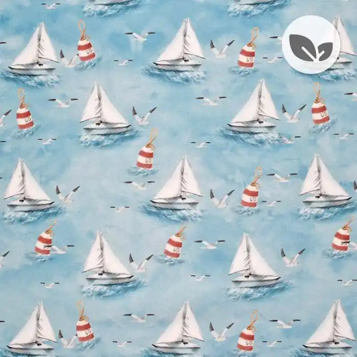 Kostenloser Rückversand Deko, Druck, bio, digital, Meer, 26994-03, hellblau