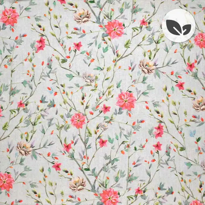 Weltweiter Versand Deko, Druck, bio, digital, floral, 26997-01, beige-rosa