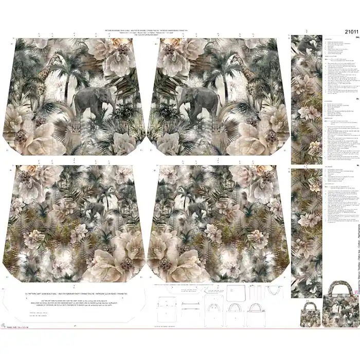 Deko, Druck, digital, tropisch, Tasche, 26667 Neuheit