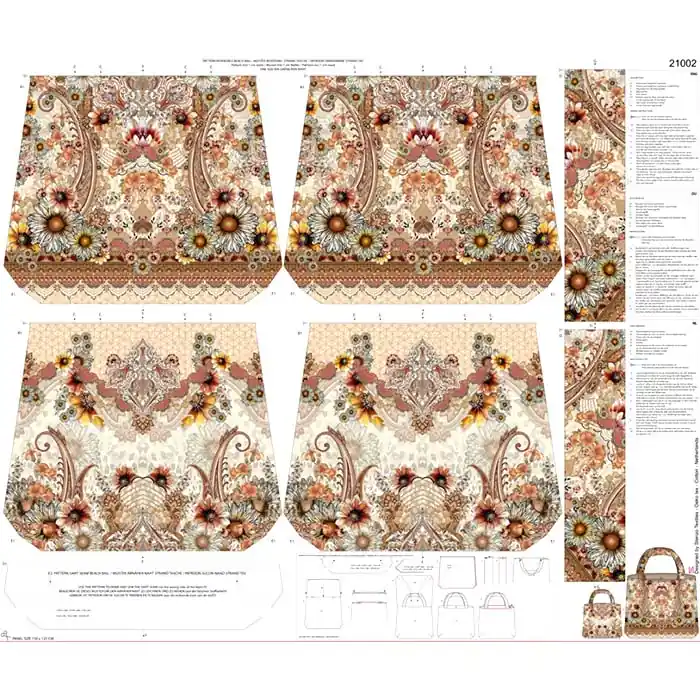 Deko, Druck, digital, floral, Tasche, 26665 Solange Der Vorrat Reicht