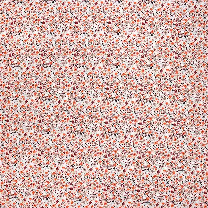 Knallerangebot Baumwolle, Popeline, floral, 30031-01, orange