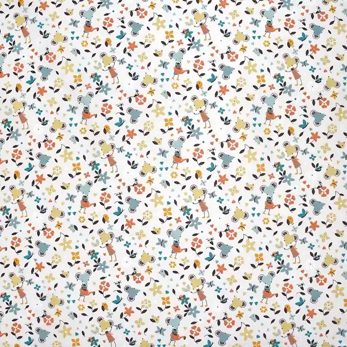 Baumwolle, Popeline, Tiere, 30042-02 Highlight