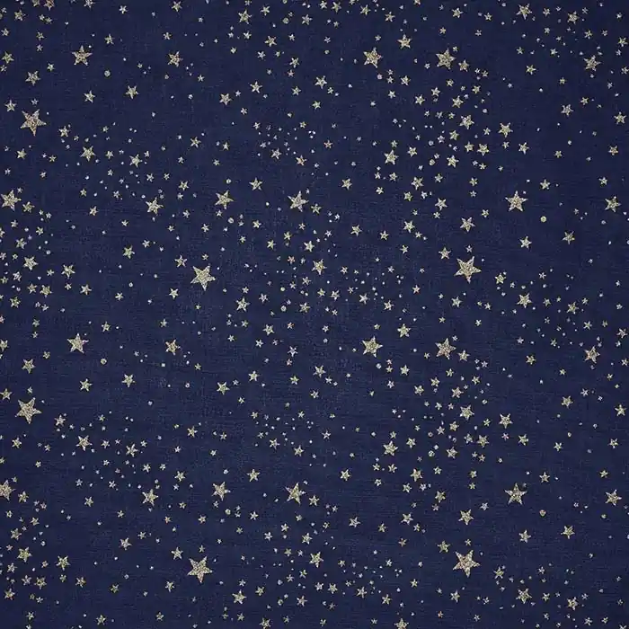 Baumwolle, Popeline, festlich, Sterne, 29695-980, dunkelblau Kostenloser Rückversand