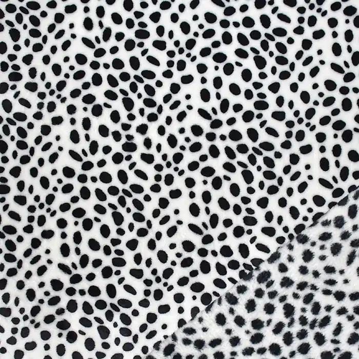 Letzte Chance Velours coral, beidseitig, tierisch, 29375-500