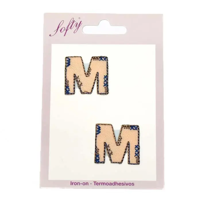 Bestseller Applikation, Buchstabe M, 24369-013, aprikose