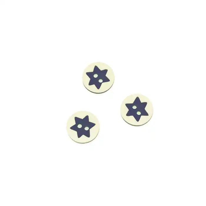 Heute Kaufen Knopf, 3D Stern, 17644-43256, blau