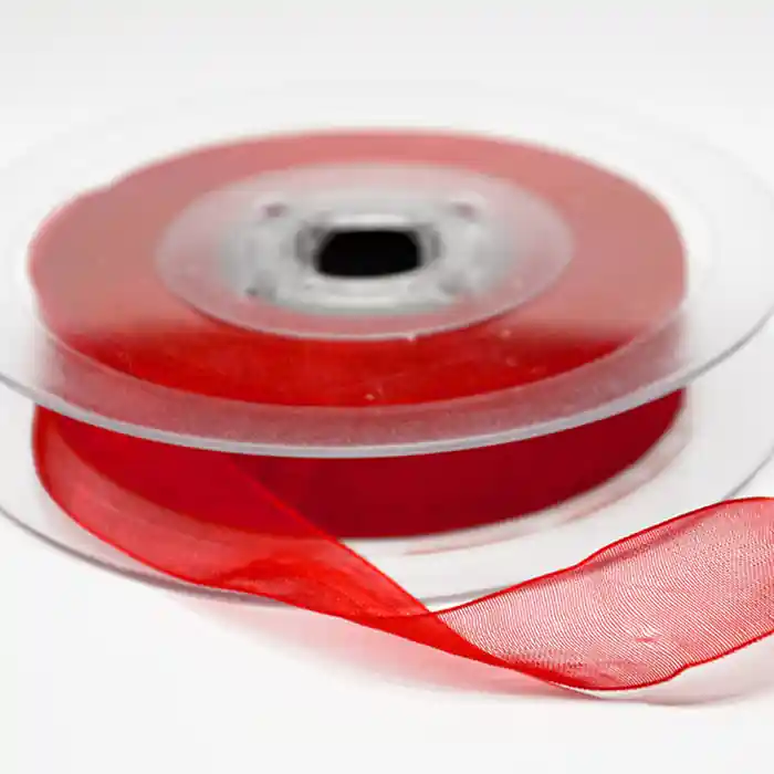 Sonderaktion Band, Organza, 20 mm, 5033-25, rot