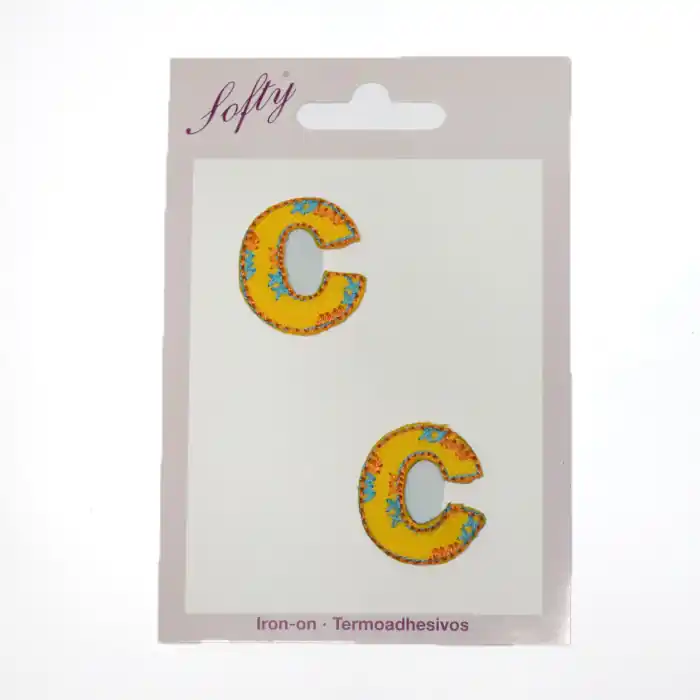 Applikation, Buchstabe C, 24369-003, gelb Knallerangebot