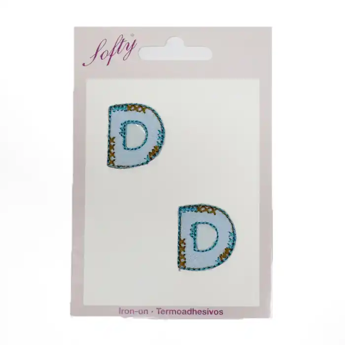 Ab Werk Applikation, Buchstabe D, 24369-004, hellblau