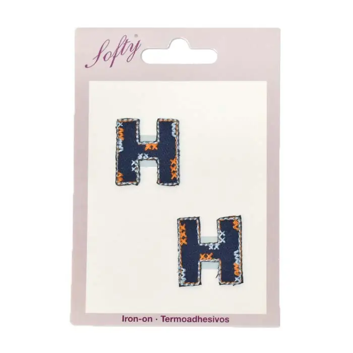 Applikation, Buchstabe H, 24369-008, dunkelblau Schnäppchen