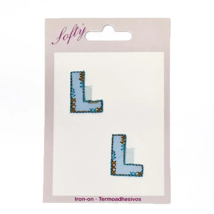 Preiswert Applikation, Buchstabe L, 24369-012, hellblau