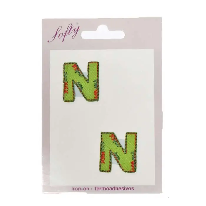 Premium Applikation, Buchstabe N, 24369-014, grün