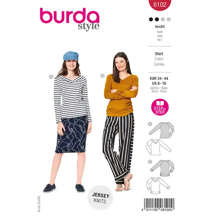 Finale Aktion Schnittmuster, rot, Damenshirt, 6102