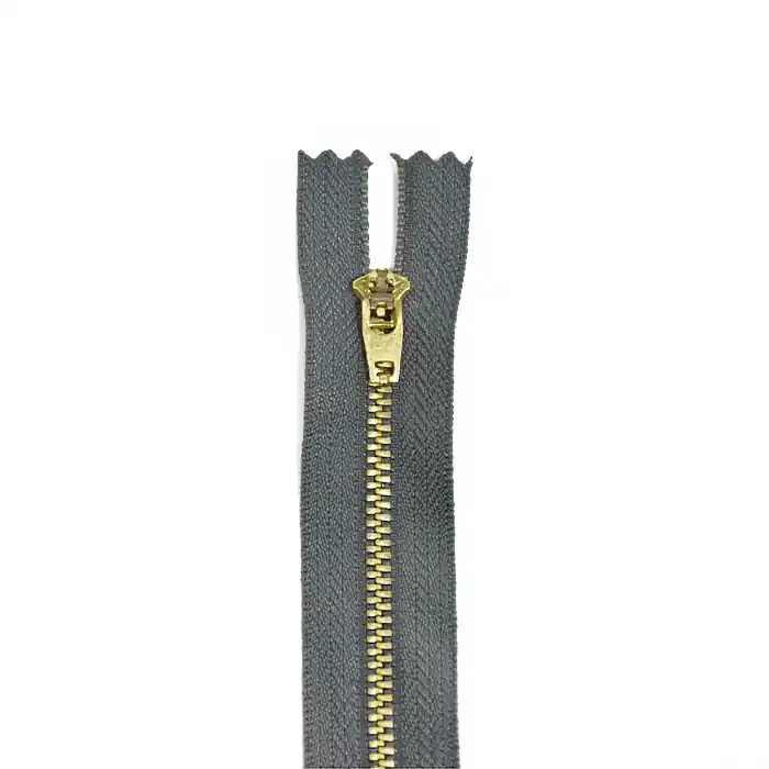 Limited Edition Reißverschluss, metallisch, 18 cm, 21296-720, grüngrau