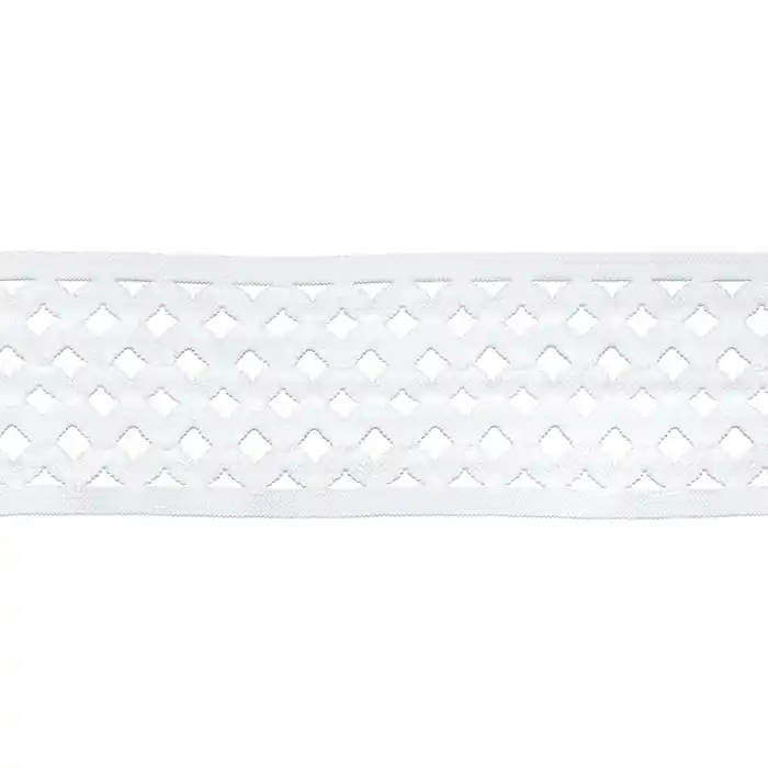 Neue Kollektion Gummiband, dekorativ, 70 mm, 23849-001, weiß