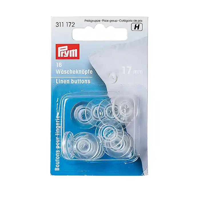 Wäscheknöpfe, 17 mm, Prym, 311172, transparent Direktkauf