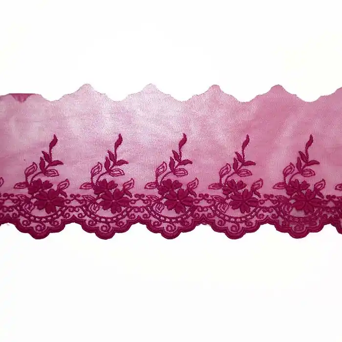 Spitze, gestickt, 85 mm, 19254-060, bordeaux Billig