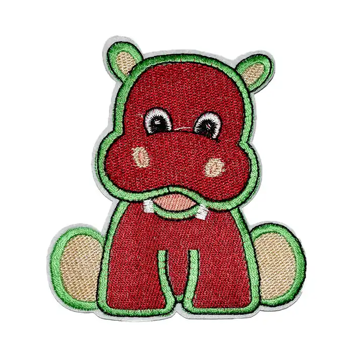 Kostenloser Rückversand Applikation, Nilpferd, 19276-009, rot