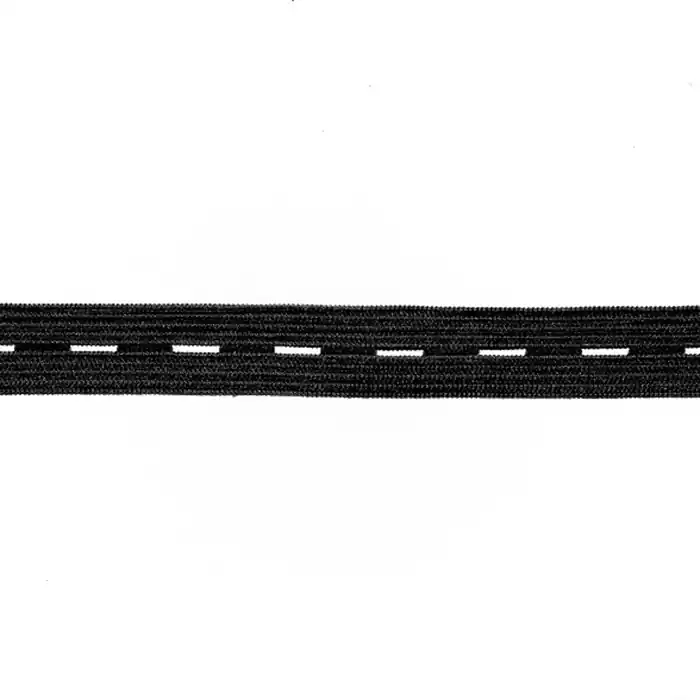 Lochgummiband, 25 mm, 23174-002, schwarz Neue Kollektion