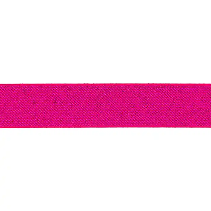 Elastikband, 25 mm, Pailletten, 19567-31362, rosa Mengenrabatt