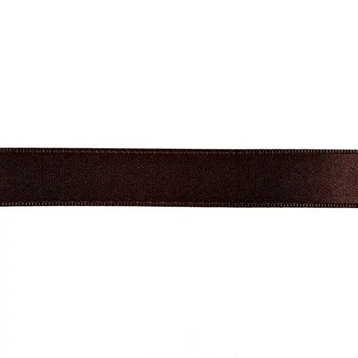 Markenware Band, Satin, 10 mm, 23085-546, dunkelbraun
