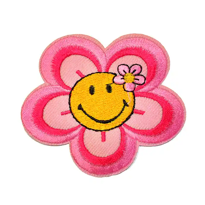 Kracherpreis Applikation, floral, 18346-006, rosa