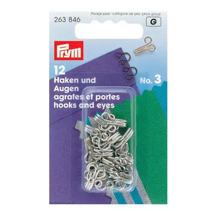 Haken, mittelgroß, Prym, 263846, silbern Limited Edition