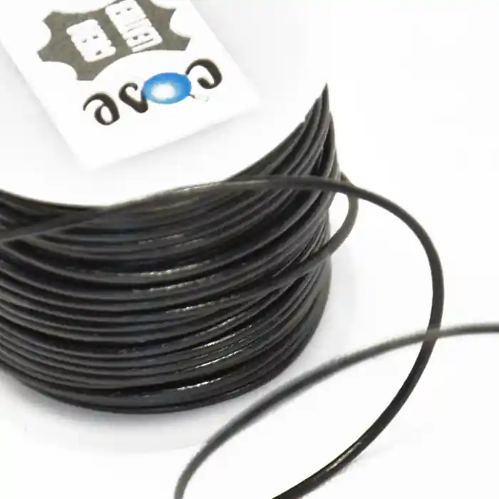 Schnur, Leder, 1mm, 18009-4761, schwarz Sonderangebot