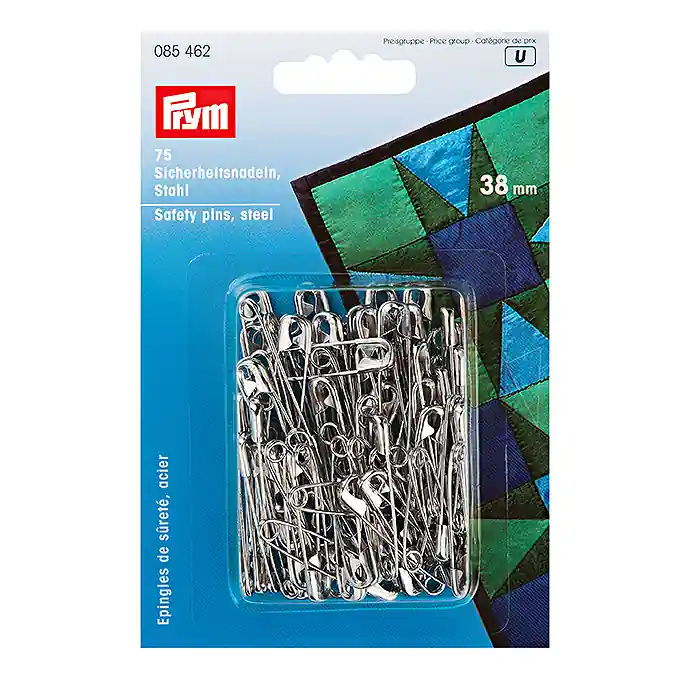 Garantierte Lieferung Sicherheitsnadeln, Prym, 38 mm, 85462, silber