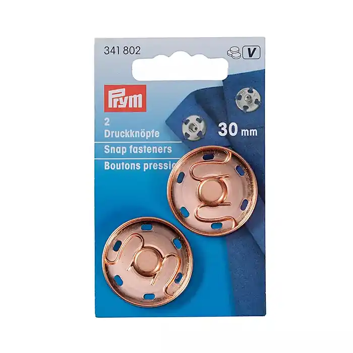 Kostenloser Rückversand Druckknöpfe, zum Annähen, Prym, 30 mm, 341802, rotgold
