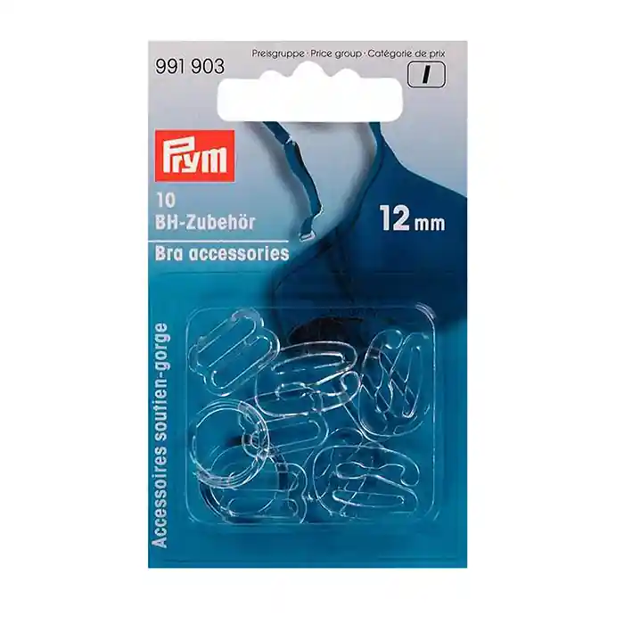Ab Werk BH-Zubehör, 12 mm, Prym, 991903, transparent