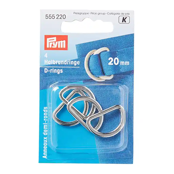 Halbring, metallisch, Prym, 20 mm, 555220, silber Mega-Angebot