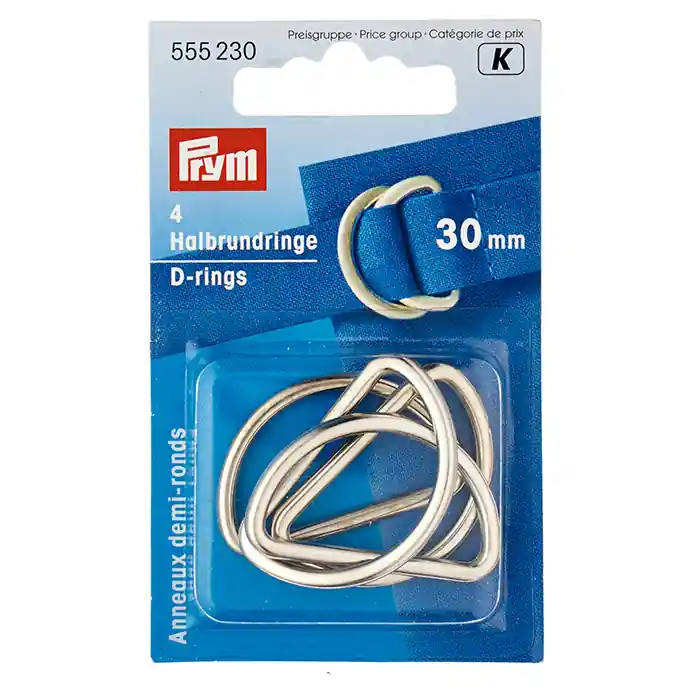 Halbring, metallisch, Prym, 30 mm, 555230, silber Knallerangebot
