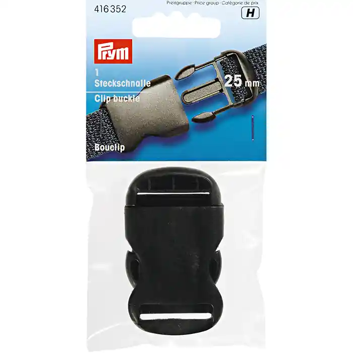 Steckschnalle, Prym, 25 mm, 416352, schwarz Garantierte Lieferung