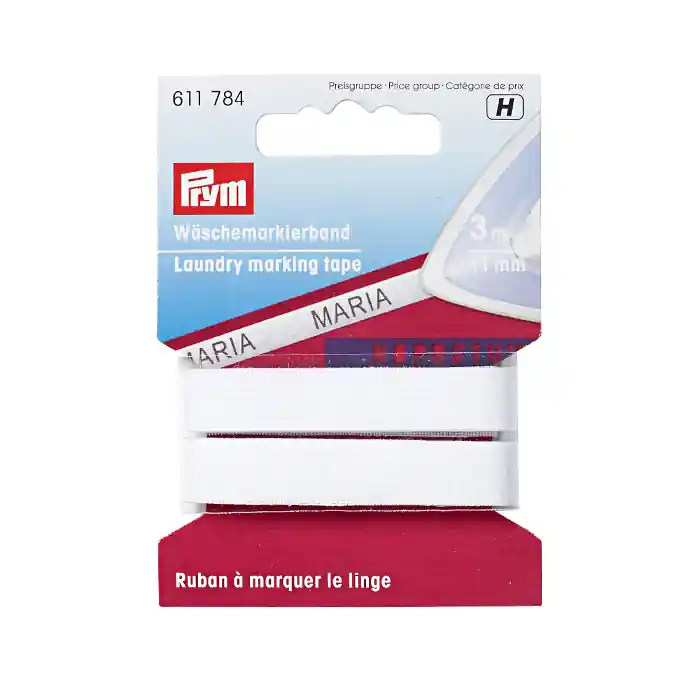 Wäschemarkierband, 3 mm, Prym, 611784, weiß Markenprodukt