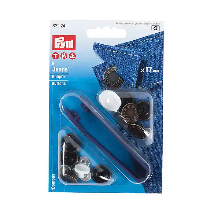 Gleich Bestellen Jeansknöpfe, 17 mm, Prym, 622241, altgold