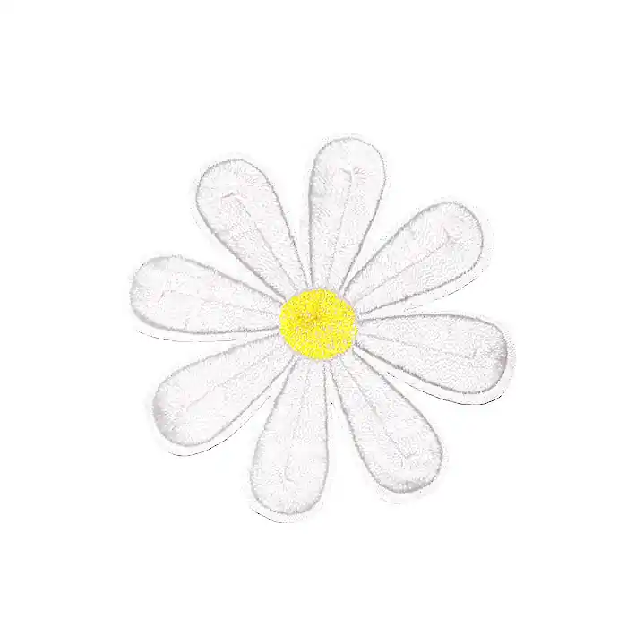 Applikation, floral, 18344-001, weiß Limited Edition