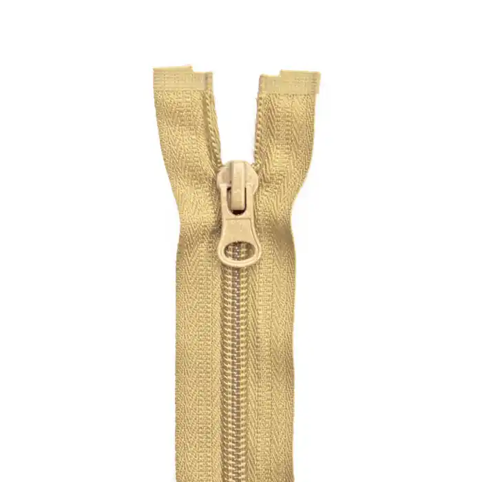 Kostenloser Versand Reißverschluss, teilbar 80 cm, 6 mm, 2 Schieber, 2047-709, beige