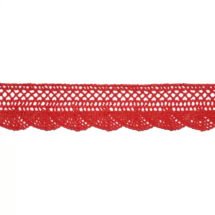 Spitze, Baumwolle, 30 mm, 21977-009, rot Top-Preis
