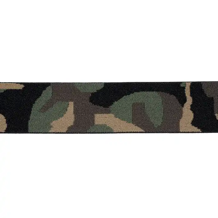 Exklusiv Elastikband, dekorativ, Camouflage, 40 mm, 22265-015