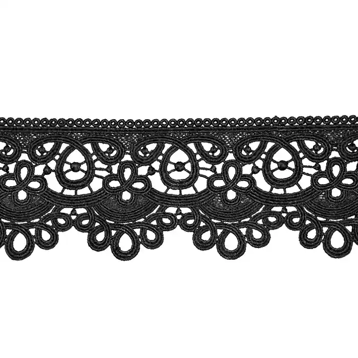 Spitze, 80 mm, Ornament, 21978-002, schwarz Markenprodukt