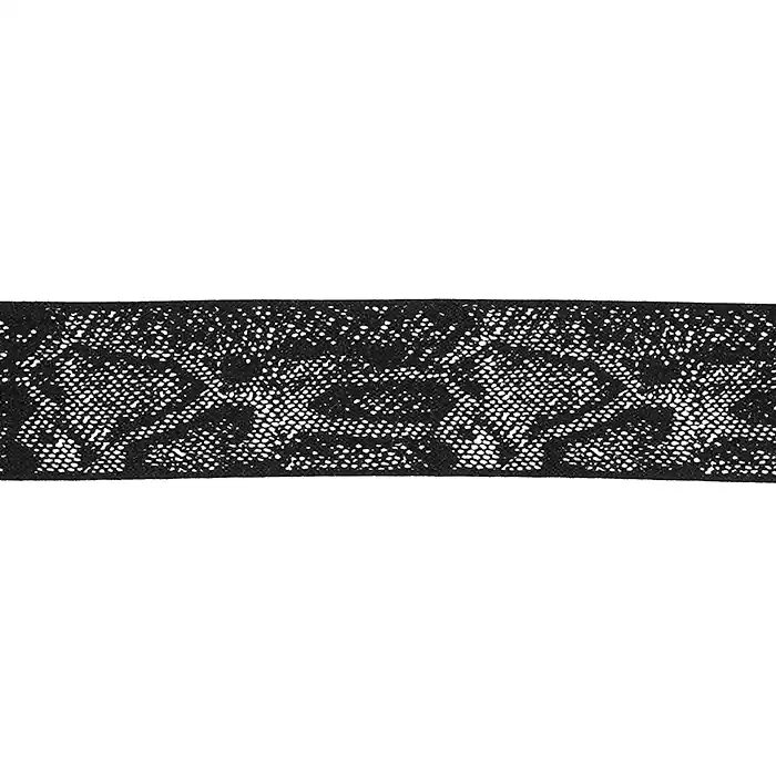 Heißes Angebot Elastikband, Schlangendruck, 40 mm, 22139-002, schwarz