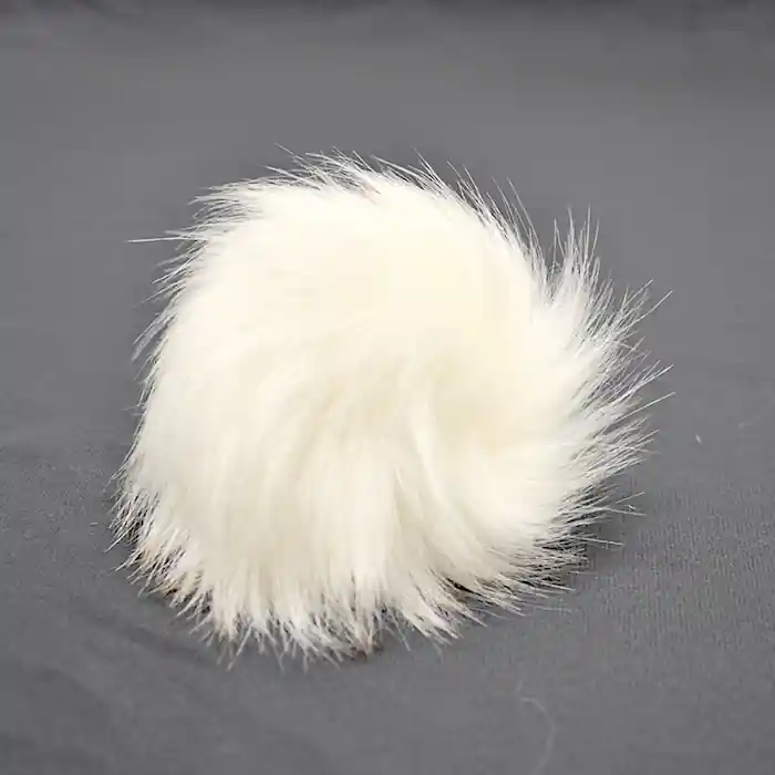 Versand Am Gleichen Tag Bommel, Kunstfell, 12cm, 18888-001, weiß