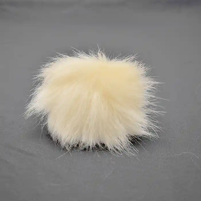 Bommel, Kunstpelz, 12cm, 18888-003, ekrü Nur Für Kurze Zeit