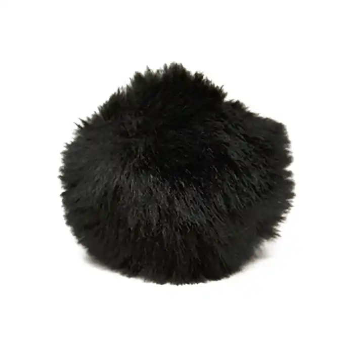 Bommel, Kunstpelz, 10 cm, 22003-002, schwarz Finale Aktion