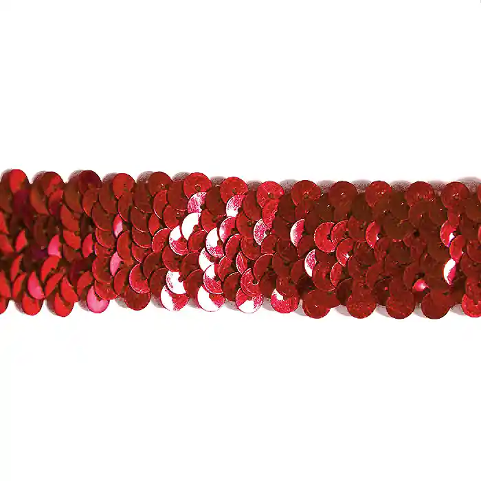 Versand Am Gleichen Tag Elastikband mit Pailletten, 30 mm, 22153-803, rot
