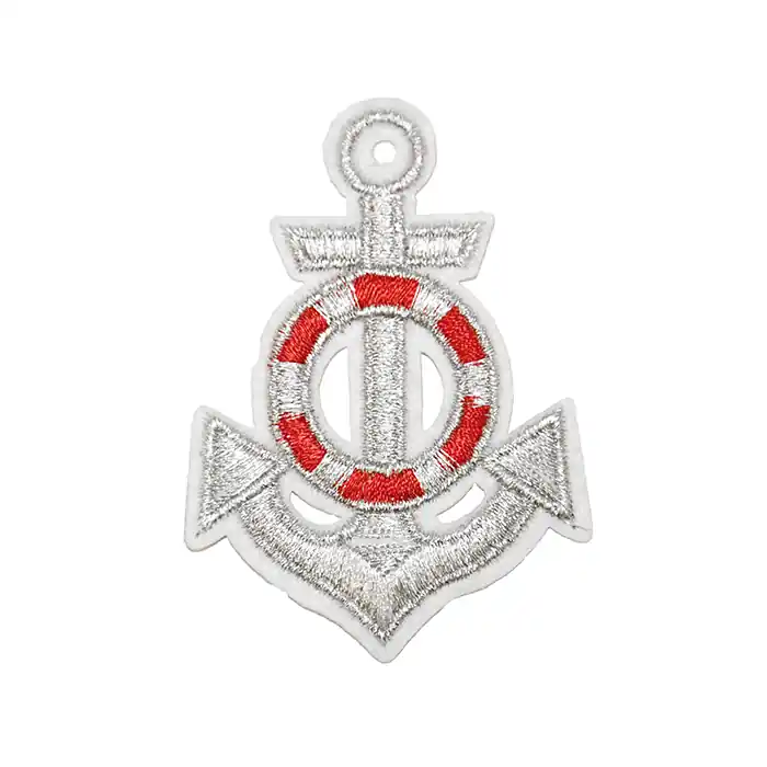 Rabatt Applikation, maritim, Anker, 19271-002, weiß