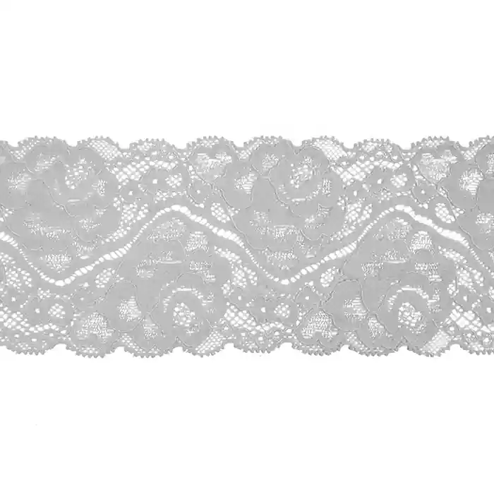 Geld-Zurück-Garantie Spitze, elastisch, 90 mm, 20482-034, grau