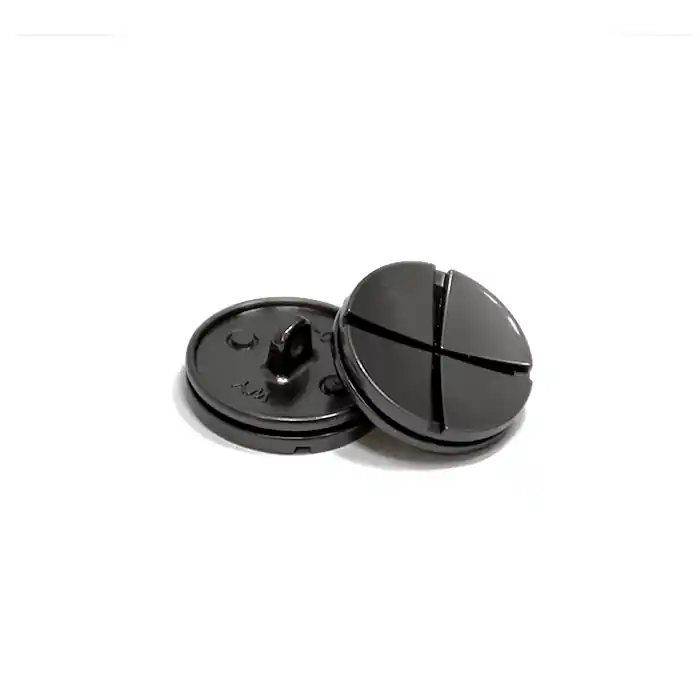 Gratis Versand Metallknopf 15 mm, 20434-105, dunkelsilbern